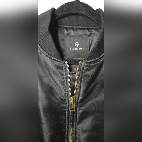 Anine Bing Leon Black Bomber Jacket Women's XS - Picture 5 of 16